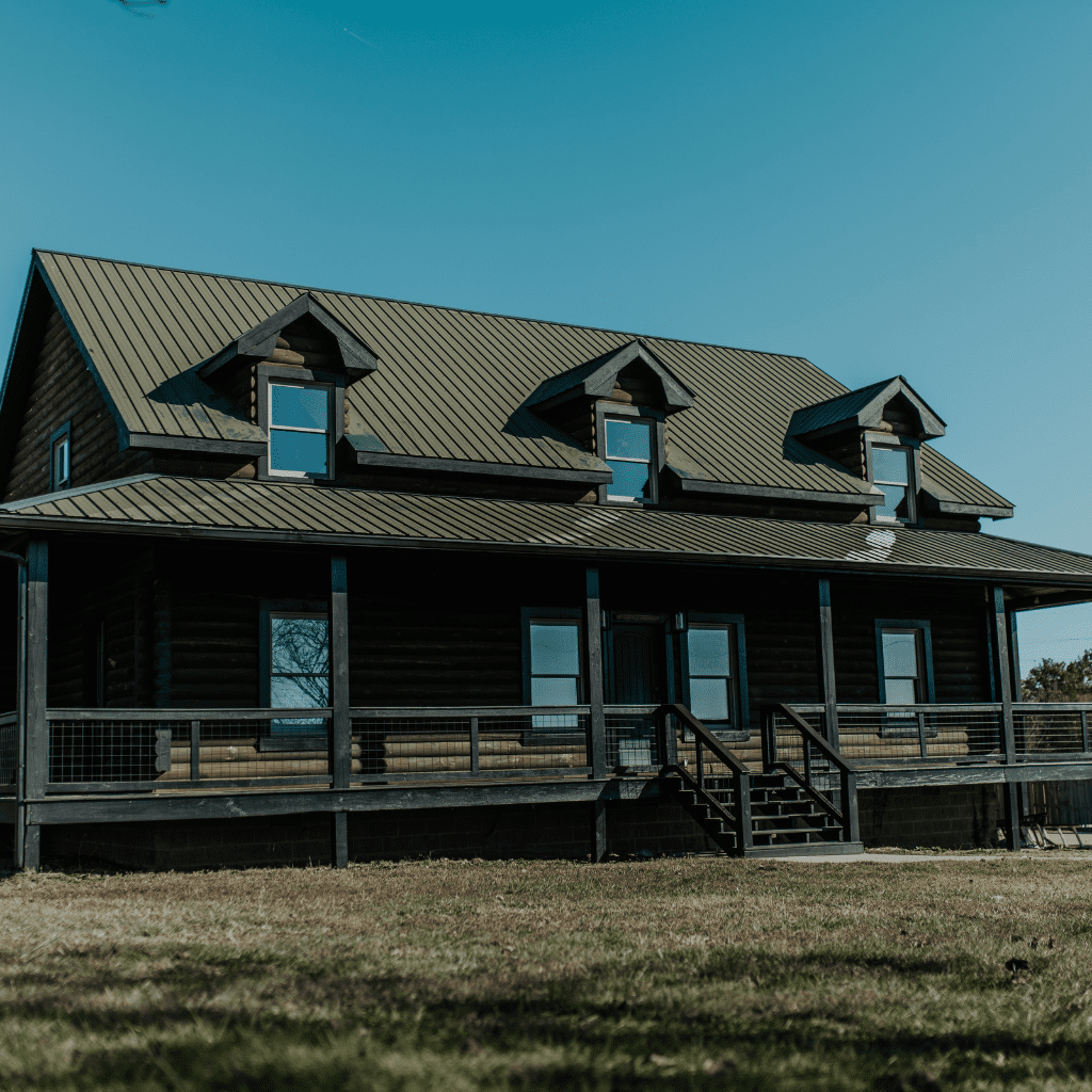 Rustic cabin exterior of bride’s suite at Grahams Estate Gallatin TN