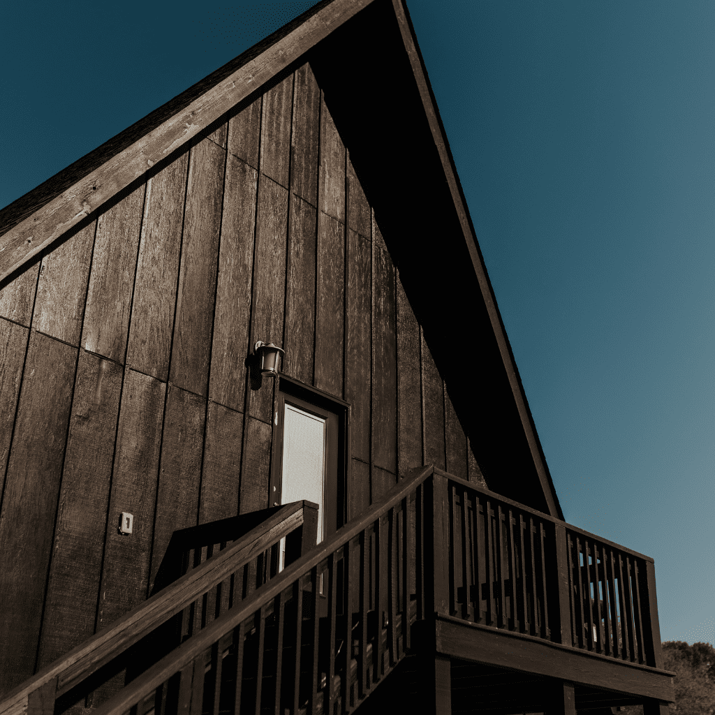 Exterior of groom’s gallery cabin at Grahams Estate Nashville TN