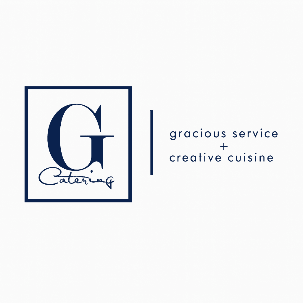 G Catering logo with tagline gracious service and creative cuisine