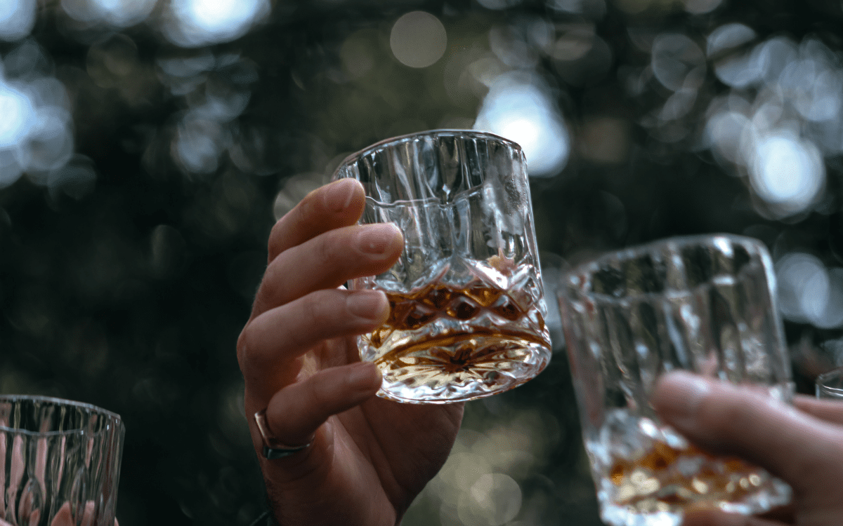 Group enjoying a whiskey tasting in Nashville