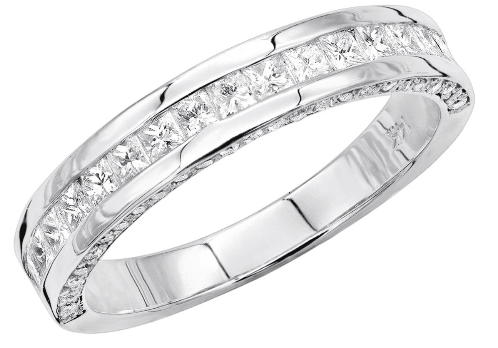 White gold engagement ring band