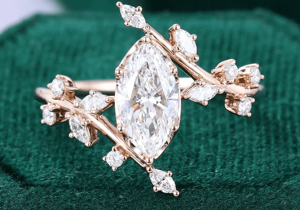 Marquise diamond engagement ring