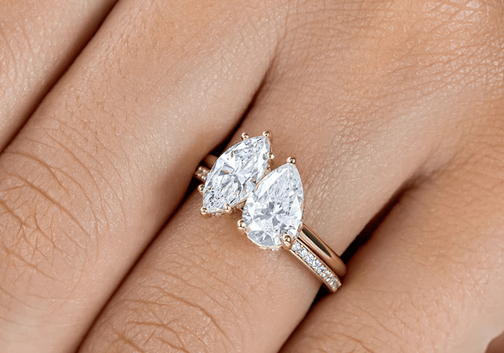 Toi et Moi two-stone engagement ring setting