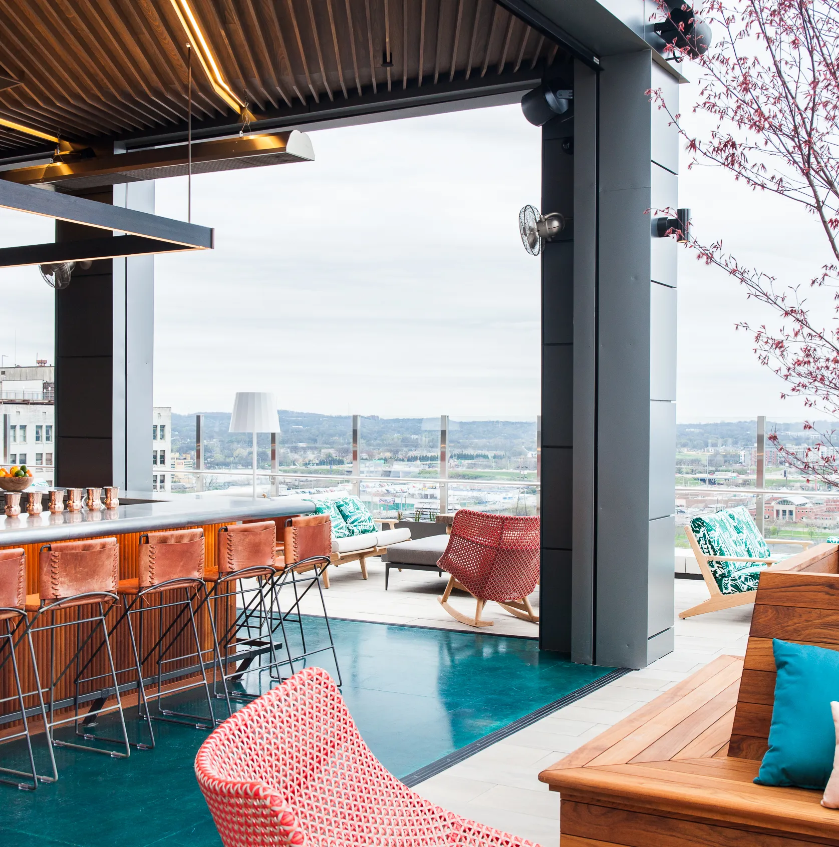 Rare Bird rooftop bar at Noelle hotel in downtown Nashville