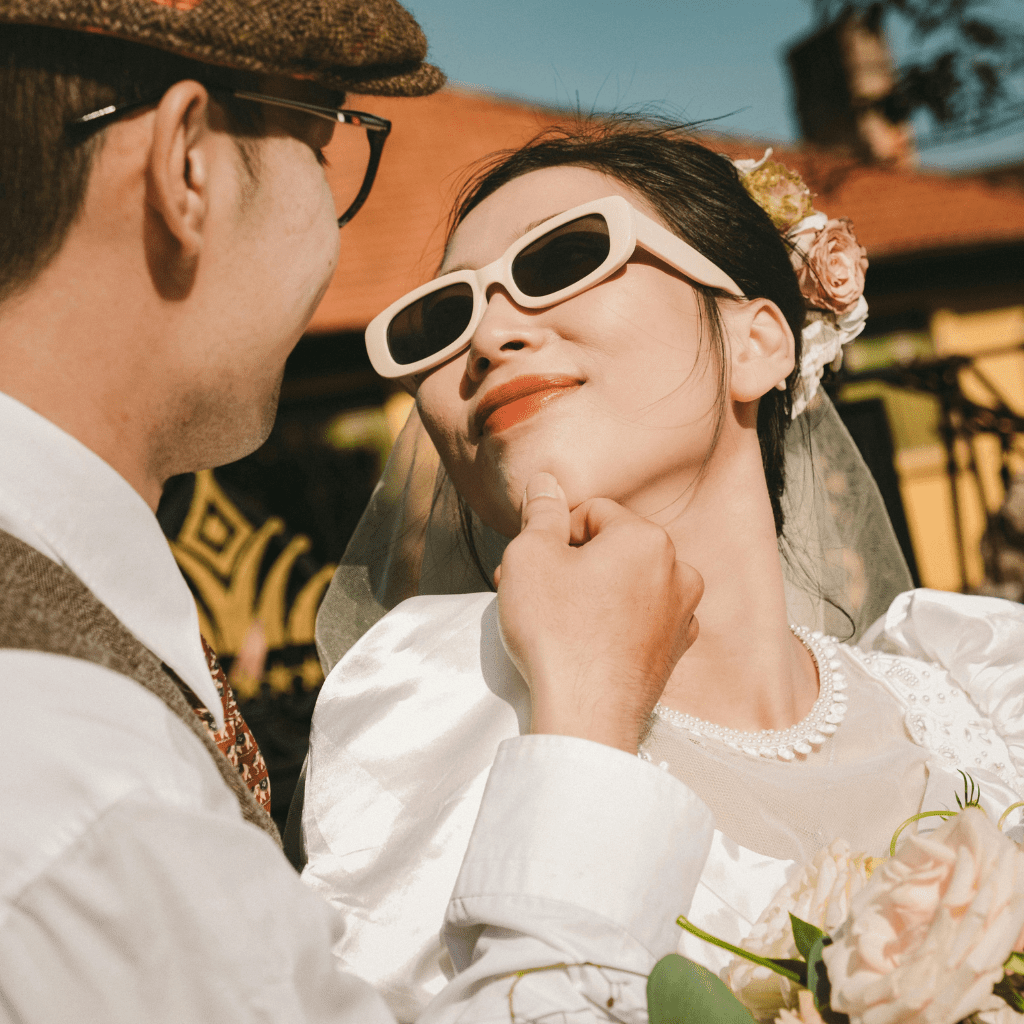Outdoor summer wedding at Grahams Estate in Gallatin, TN with golden light and elegant countryside decor