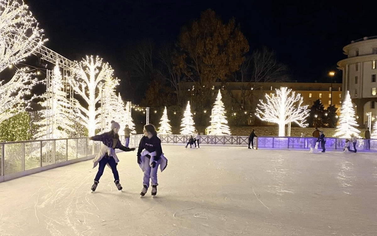Ice skating rink at Gaylord Opryland Resort during winter