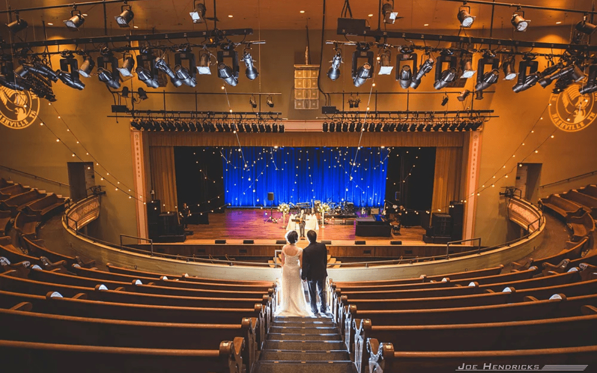 Winter performance inside the Ryman Auditorium in Nashville