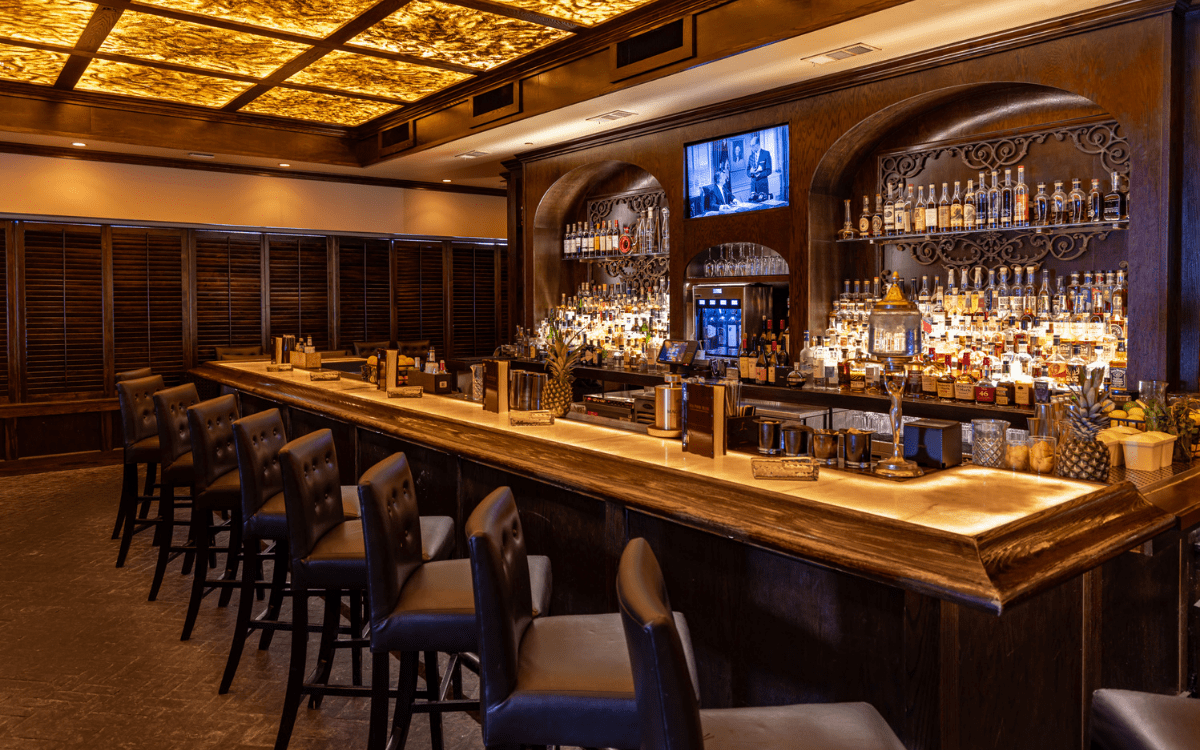 Whiskey tasting flight inside a Nashville speakeasy