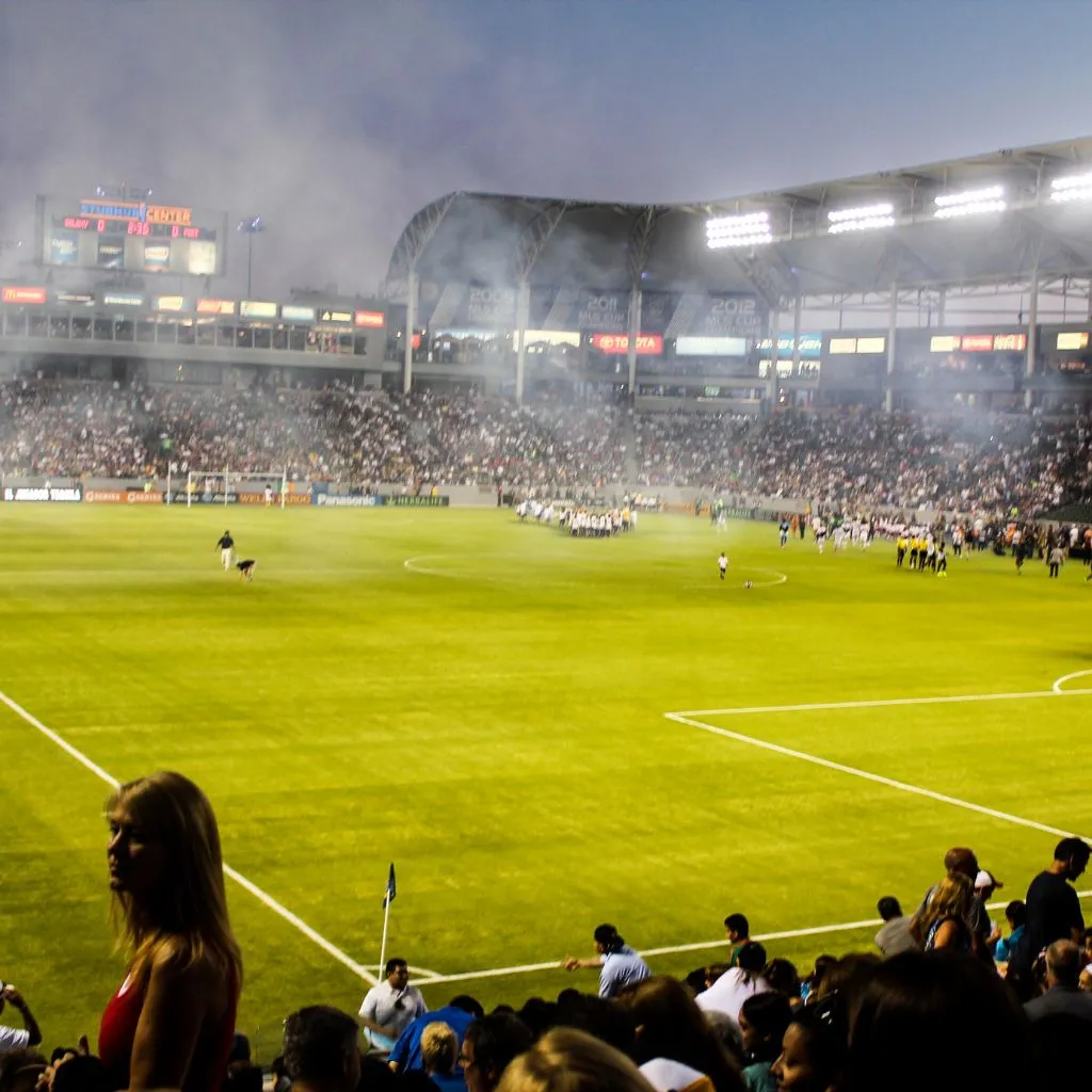 Crowd enjoying a Nashville SC match at GEODIS Park in spring