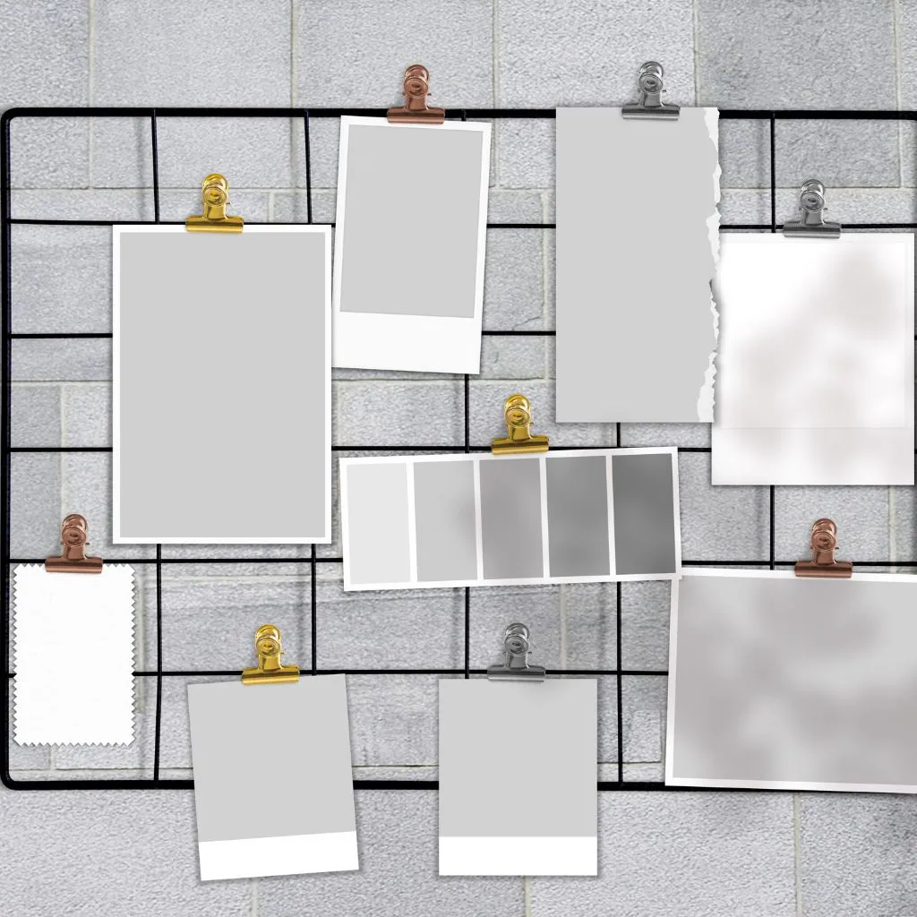 Wedding mood board inspiration layout