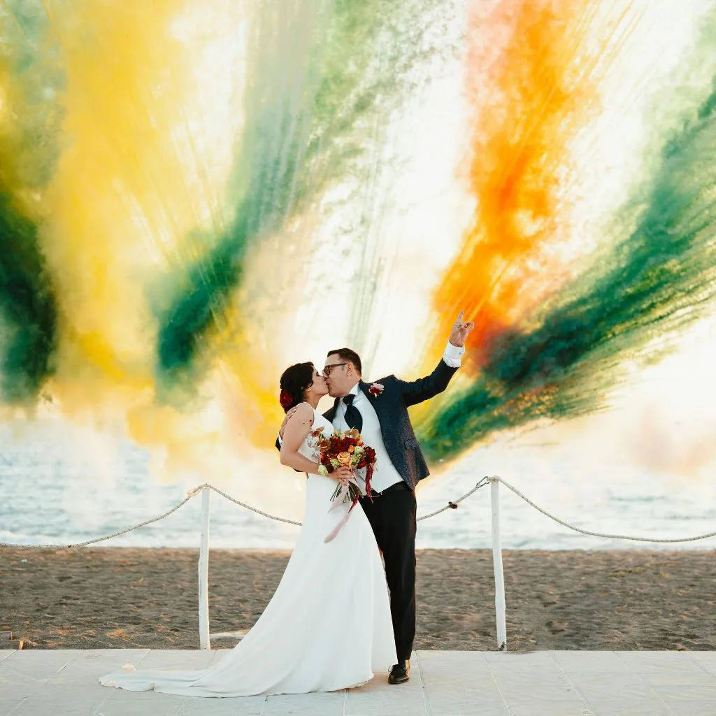 Wedding color palette inspiration with swatches and textures at a wedding venue in Gallatin TN